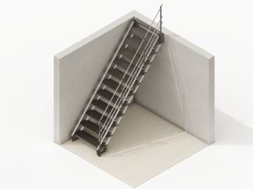 MOIRA XL : escalier droit design en inox